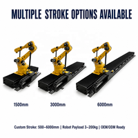 Rail de guidage robuste pour robot à 7 axes, moteur de commande PLC 2kW 220V/380V, compatible KUKA FANUC YASKAWA UR Borunte Robot
