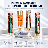 Tubes d'emballage en aluminium et plastique pour dentifrice 100 ml, contenants laminés pour soins bucco-dentaires 12,7-35 mm, bouchon à vis personnalisé imprimé UV