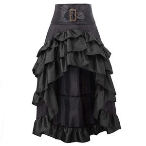 <span class=keywords><strong>Gonna</strong></span> Steampunk da Donna con Balze e Orlo Asimmetrico - <span class=keywords><strong>Gonna</strong></span> Vittoriana in Ecopelle con Cintura Sehe Fashion - Product Image 2