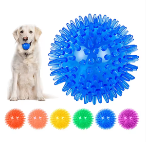 Parlak TPR eğitim <span class=keywords><strong>Pet</strong></span> köpek topu kedi köpek ses oyuncak başak top köpek oyuncak - Product Image 1