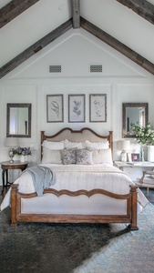 Villa de luxe de style palais, meubles pour chambre à coucher, lit King en bois massif et chêne - Product Image 3