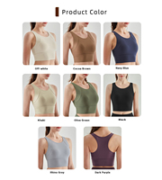 Soutien-gorge de sport sans couture à maintien élevé et antichoc pour femme, idéal pour le yoga et l'entraînement en salle de sport |   Logo avant personnalisé écologique en gros