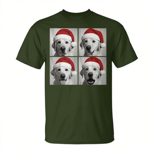 T-shirt de Noël jaune pour cabine photo du Père Noël avec un Labrador Retriever - Product Image 2
