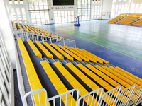 Sièges de stade télescopiques rétractables en acier inoxydable Frog Sports, design peu encombrant