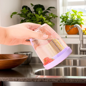 Vaso Doble para Llevar Fruta y Ensalada con Tenedor, Caja Portátil para Carnes con Drenaje y Sellada - Product Image 3