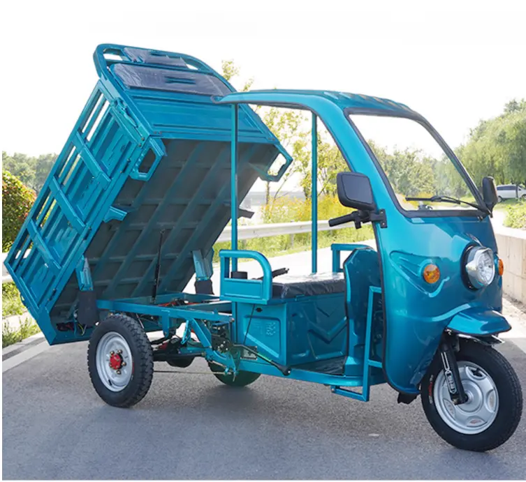 Experience the Best of Both Worlds: Electric Tricycle with Cargo Bed and Canopy - Made in China tricycle motorcycle