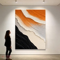 Peinture à l'huile peinte à la main, texture épaisse, abstraite, décorative, à suspendre au mur, pour décoration personnalisée de la maison
