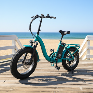 Vélo de ville pour femmes, moteur arrière 48V 500W, pneus larges de 20 pouces, 7 vitesses, vélo électrique pliable - Product Image 3