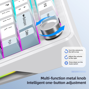 Thái độ bền 60% cơ khí trò chơi bàn phím với RGB đèn nền đầy đủ Key cắm nóng tùy chỉnh ba chế độ - Product Image 2