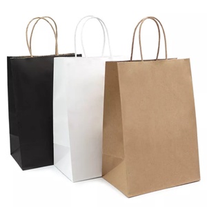 OEM Custom Luxury Groceries Fashion Design Shopping Logo Brown Kraft Paper <b>Bag</b> - Product Image 2