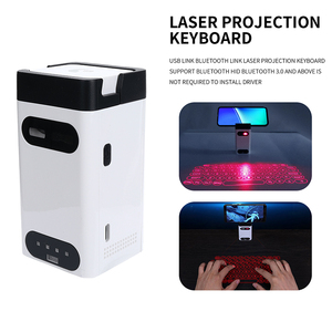 Clavier et souris virtuels sans fil Magic BT avec projection laser, fonction tactile IR, batterie externe et support de téléphone intelligent caché, rechargeable - Product Image 3