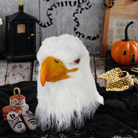 Entièrement Fête Pâques Cosplay Costume Accessoires Nature Latex Animal Lion Couvre-chef Masque En Soie en Forme Aigle Loup Fait Latex