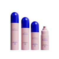 Flacon pompe sans air en PP de 30 ml, 50 ml, 80 ml, 100 ml, en forme de capsule, distributeur de sérum et de lotion, emballage cosmétique vide avec logo personnalisé