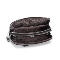Sacs à main de luxe en cuir de vachette véritable avec fermeture éclair, étuis pour téléphone portable, portefeuilles longs, pochettes de poignet, mini sacs à main pour femmes
