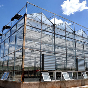 水耕栽培Venlo PCポリカーボネート屋根エネルギードライブ太陽光発電パネルソーラーガラス温室フルシステム付き - Product Image 4