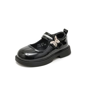 <strong>Girls</strong> Black Patent Leather Mary Jane School <strong>Shoes</strong>, Butterfly Buckle, Comfortable Kids Campus Uniform <strong>Dress</strong> <strong>Shoes</strong> for Daily Wear - Product Image 5