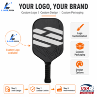 Raquette de pickleball d'entraînement personnalisée TFP T700 en fibre de carbone brute 18k titane de haute qualité et durable