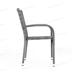 Leisure Modern Rattan Steel PE <b>Stackable</b> Dining <b>Chair</b> Wholesale <b>Outdoor</b> Furniture Living Room Hotel Park Courtyard - Product Image 5