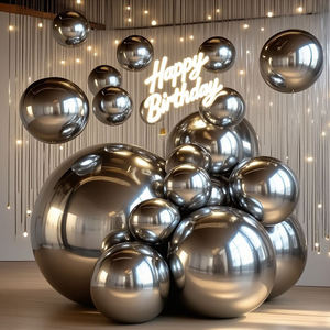 Esfera Inflable de PVC Grande Personalizada en Oro y Plata, Modelo Gigante de Arte, Globo Burbuja Reutilizable, Bola de Espejo para Eventos al Aire Libre - Product Image 3