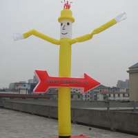 Danseur gonflable personnalisé, Sky Dancer, homme gonflable ondulant pour événement publicitaire, logo et design de dessin animé personnalisés