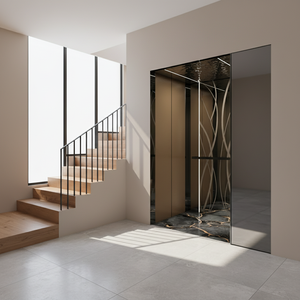 Ascenseur de passagers en acier inoxydable à commande de traction AC, commande vocale, surveillance à distance, conception intelligente et durable pour villas - Product Image 6