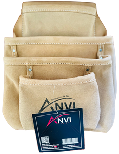 Bolsa colgante de yeso de 4 bolsillos diseñada por OEM de alta calidad, bolsa de herramientas de cuero de calidad, suministro directo de fábrica para construcción - Product Image 2