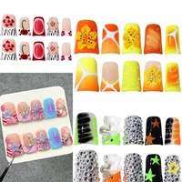 Ongles artificiels réutilisables à couverture complète, forme de canard, en acrylique avec colle, vente en gros