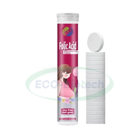 Tablet Effervescent asam folat banyak suplemen Vitamin OEM Biotin Vitamin C/B/E tablet Effervescent asam folat