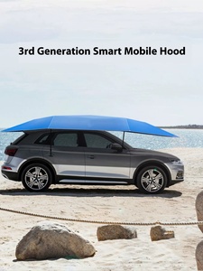 Parasol de voiture semi-automatique 3ème génération avec verrou antivol, résistant au vent de 8ème catégorie, imperméable, protection UV, utilisation extérieure, pare-soleil - Product Image 1