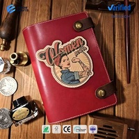 Carnet de notes personnalisé en cuir PU vintage pour femme, avec logo personnalisé, idéal pour le bureau et comme cadeau