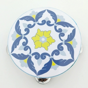 Wholesale Chinese Traditional Pattern Tambourine <b>Drum</b> With Single Row Stainless Steel Jingles Orff Percussion Instrument - Product Image 2