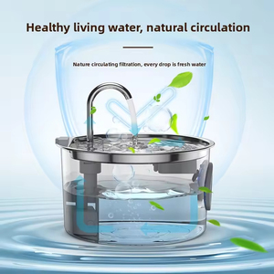 Automatic Indoor <span class=keywords><strong>Stainless</strong></span> <span class=keywords><strong>Steel</strong></span> Fountain for Cats 3.2L <span class=keywords><strong>Pet</strong></span> Bowls Alimentadores Garrafas de água para cães <span class=keywords><strong>Silver</strong></span> Indoor Cat Dog - Product Image 2