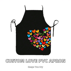 Customized Waist Apron Unisex Heart Print Valentines Day Gift <b>Kitchen</b> Cooking Custom Logo Wholesale OEM - Product Image 2