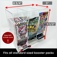 Distributeur de cartes à 3 emplacements pour Po Kemon TCG Yugiho Card Acrylic Booster Pack Dispenser Display Box