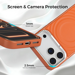 Étui hybride texturé TPU+PC pour <span class=keywords><strong>iPhone</strong></span> 17 Pro Max avec chargement magnétique sans fil, protection de l'objectif de la caméra surélevée, <span class=keywords><strong>coque</strong></span> de protection - Product Image 3