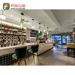 Modern Coffee Merchandise Display Rack Solid Wood Frame Biscuit Snack Display Coffee Bar Display Rack - Product Image 4