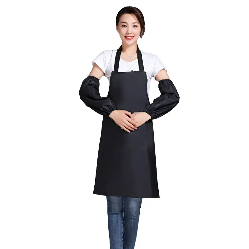 Waiter chef waterproof oil apron Korean style custom PVC apron custom printing logo