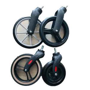 Roue en mousse PU de 7,5 pouces avec jante en plastique, accessoires pour poussette, roue avant, dureté 70-75A, 313,8 g, 190 mm de diamètre extérieur, certifiée - Product Image 6