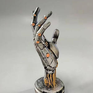 Komik Cyberpunk <span class=keywords><strong>3d</strong></span> baskılı hizmet ile robotik kol heykelcik Pla plastik sevgililer günü tatil hediyeler için <span class=keywords><strong>Robot</strong></span> el heykelcik - Product Image 3