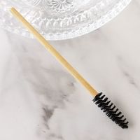 Brosses à mascara jetables en bambou écologiques en gros, brosses à extensions de cils en nylon, brosse à lèvres en bois