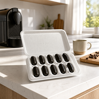 Boîte d'emballage biodégradable en fibre de pulpe de bagasse pressée à sec pour café, thé et produits agricoles