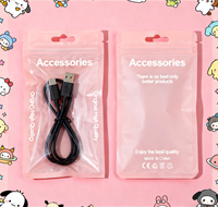 Personnalité Design Plastique Top Refermable Ziplock Sac Cellulaire Mobile Téléphone Cas Accessoires Chargeur Écouteur Emballage Pochettes