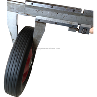 Fabricant anti-crevaison petit 8 ''8*1.75 avec jante en métal Dolly Mover Garden Trailer Farm Wagon Cart Solid Rubber Powder Wheel