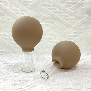 Set de 2 ventouses anti-cellulite kaki en PVC pour <span class=keywords><strong>massage</strong></span> du visage. - Product Image 2