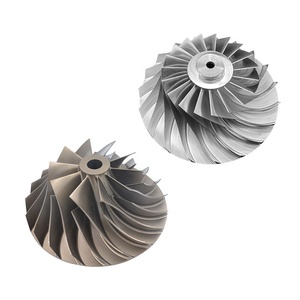 Đúc inconel 625 5 trục hợp kim titan <span class=keywords><strong>RC</strong></span> máy bay phản lực động cơ tuabin cánh quạt Turbo máy nén bánh xe - Product Image 3