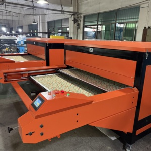 Automatic Heat Press <b>Machine</b> to Print on Big Size Mouse Pad Blankets <b>Printing</b> <b>Machine</b> Transfer <b>Machine</b> Two Working Platens - Product Image 3