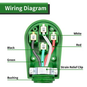 OEM 50암페어 NEMA 14-50R RV 교체 플러그 ED-508R 암 리셉터클 표준 접지 125V/250V 범용 RV 전원 코드용 - Product Image 4