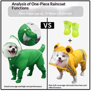 Impermeable de cuerpo completo de 4 patas con zapatos para perros y gatos, de una pieza para exteriores, para Teddy, Bichón, <span class=keywords><strong>Bulldog</strong></span> Francés, impermeable para mascotas. - Product Image 2