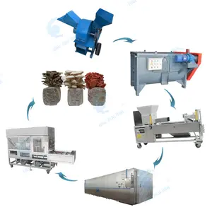 Oyster Mushroom Substrate Cultivation Ribbon Mixer Equipment Grow Inoculation Mushroom Bag Fill Machine