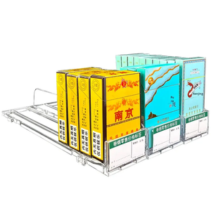 Organisateur de boissons Hookei Eco-Friendly 40L en PVC pour réfrigérateur avec système de distribution automatique et poussoir de rayonnage à double ressort - Product Image 3